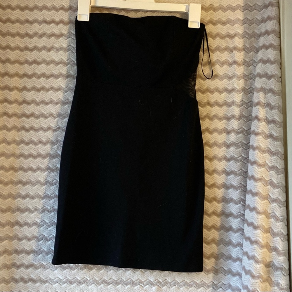 Forever 21 Black Mesh Tube Party Dress